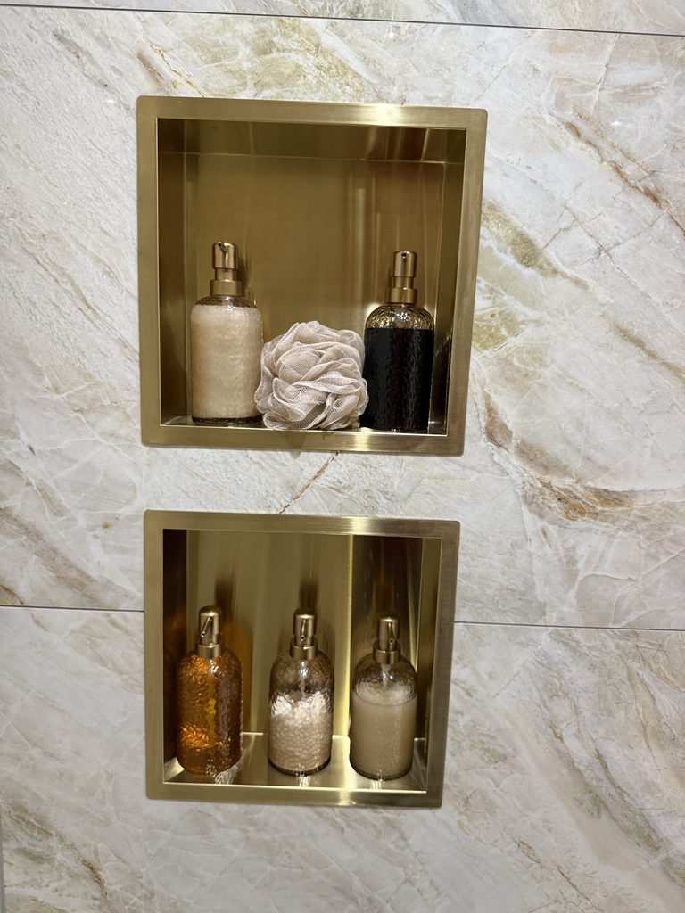 goudkleur nis accessoires douchecabine  